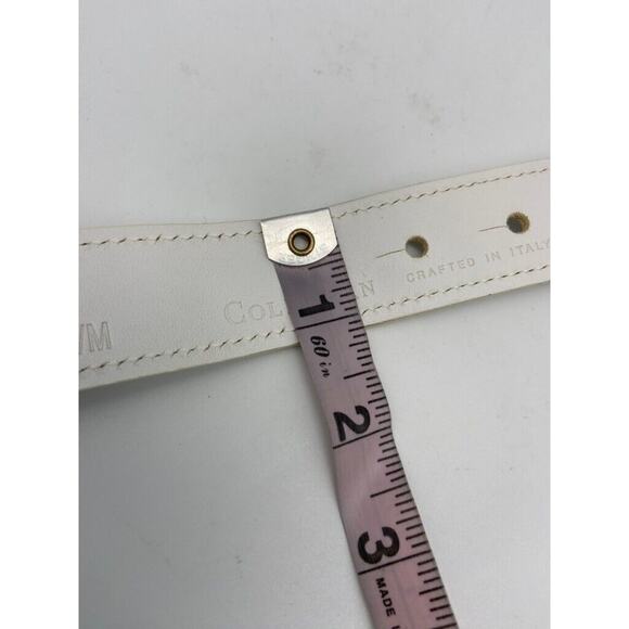 NWT Cole Haan Belt Womens Sz S M Black White Leather Trim Elastic Stretch Buckle - Picture 16 of 16